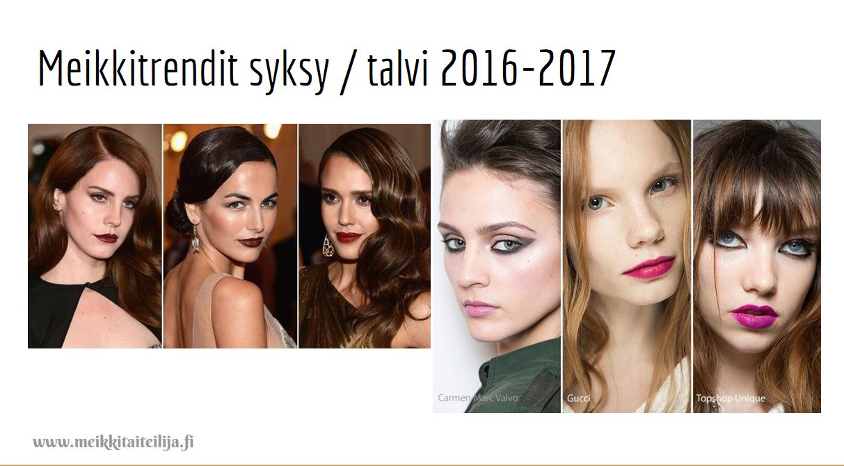 Meikkitaiteilija Nina Piippanen Tyylitrendit 2016-2017
